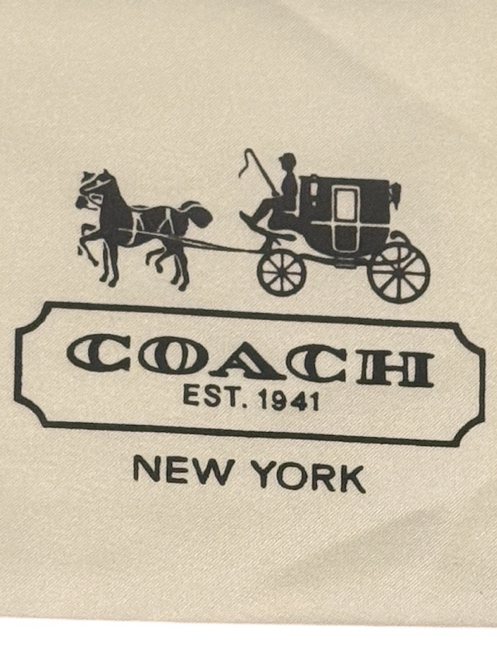 Coach Cream Logo Dust Bag - Picture 2 of 5